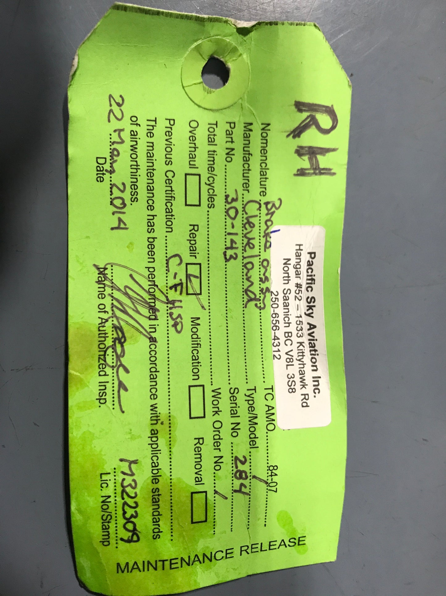 Brake Assy RH - Cleveland - PS Surplus