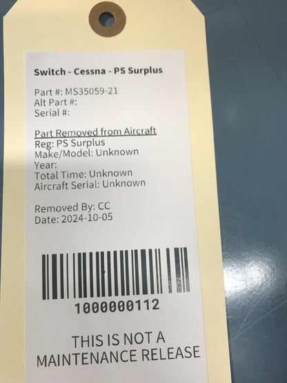 Switch - Cessna - PS Surplus