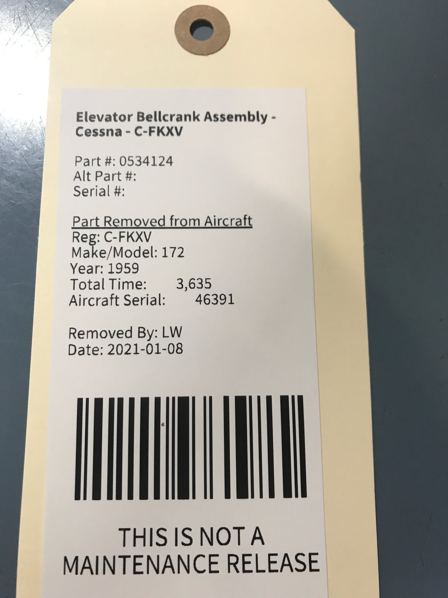 Elevator Bellcrank Assembly - Cessna - C-FKXV