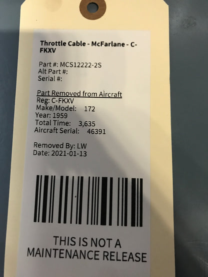 Throttle Cable - McFarlane - C-FKXV