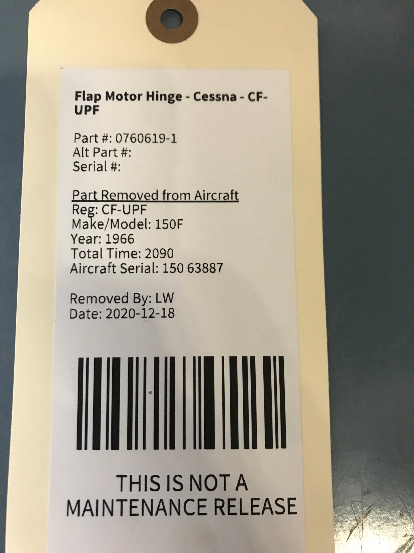 Flap Motor Hinge - Cessna - CF-UPF