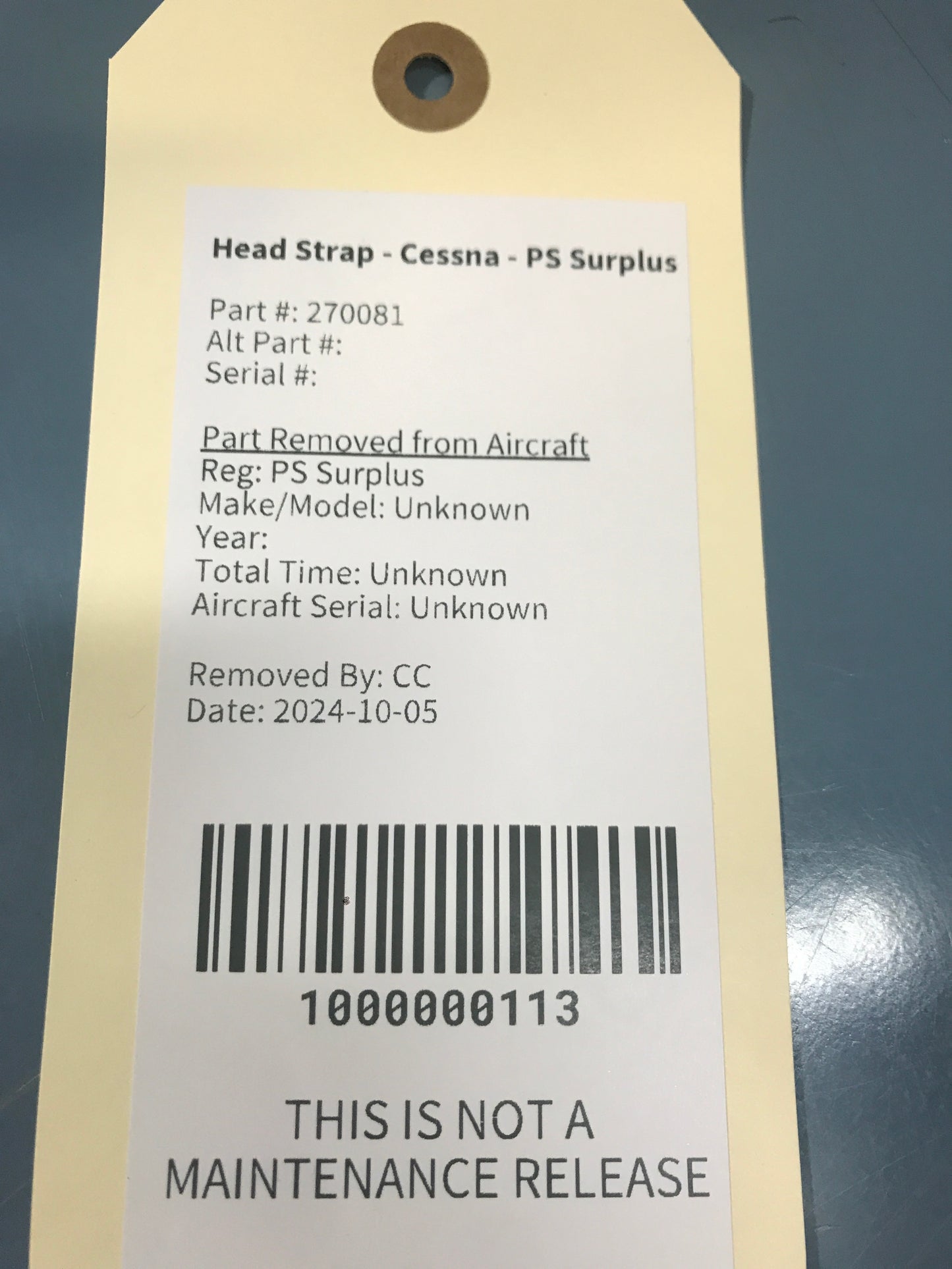 Head Strap - Cessna - PS Surplus