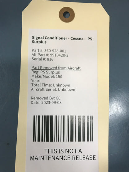 Signal Conditioner - Cessna -  PS Surplus