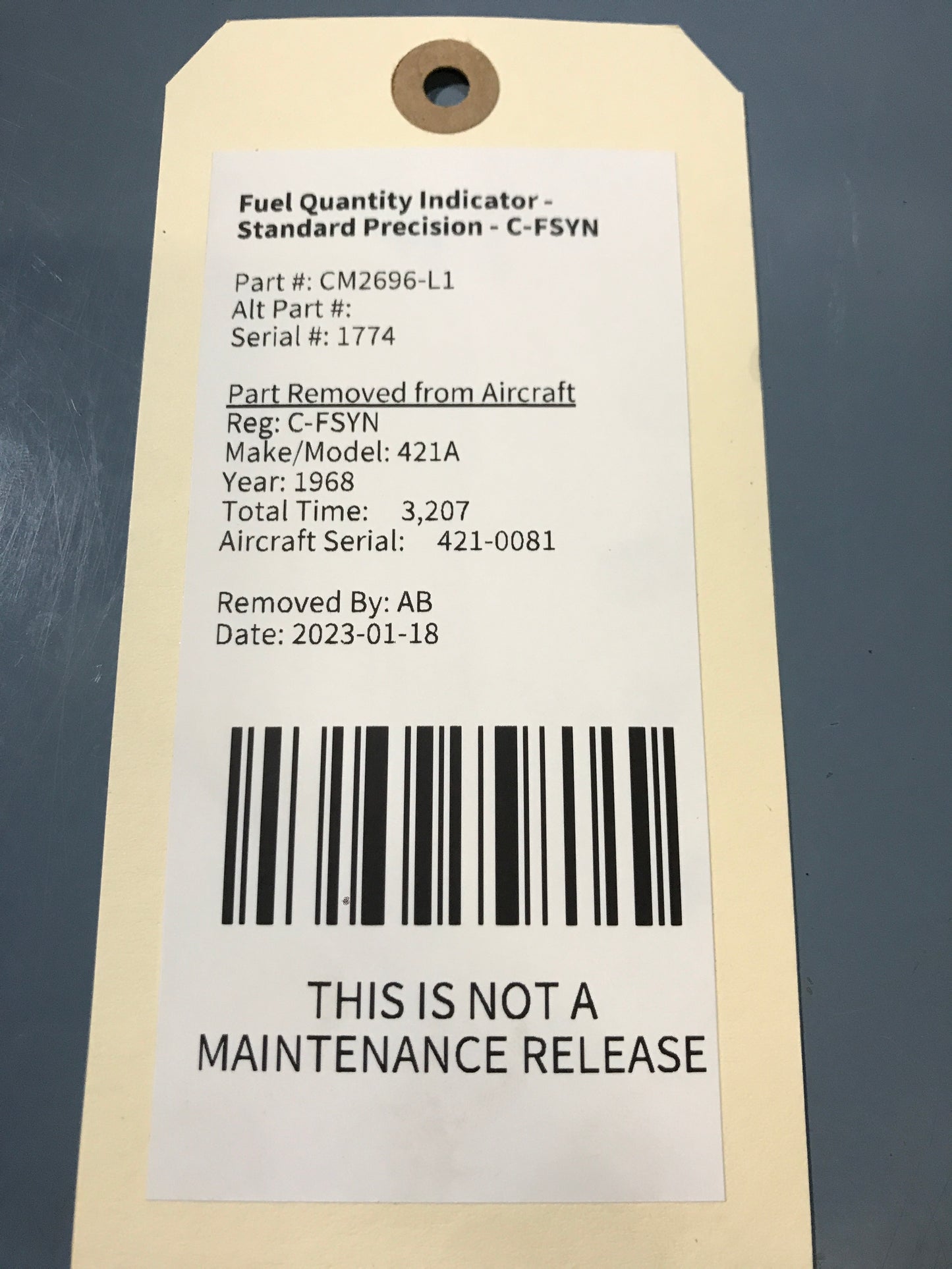 Fuel Quantity Indicator - Standard Precision - C-FSYN