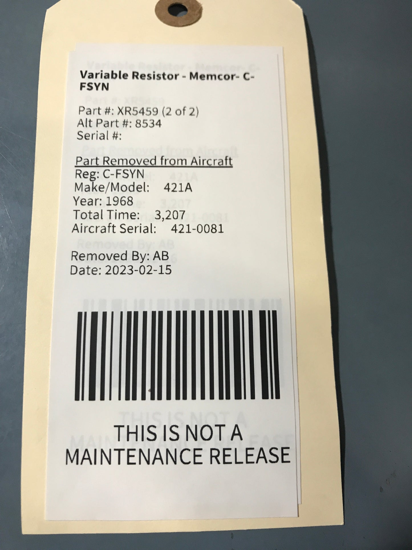 Variable Resistor - Memcor- C-FSYN