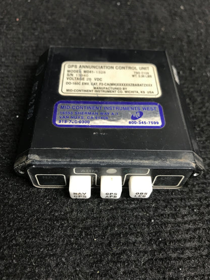 GPS Annunciator Control Unit - Mid Continent Instruments - 5Y-BUC