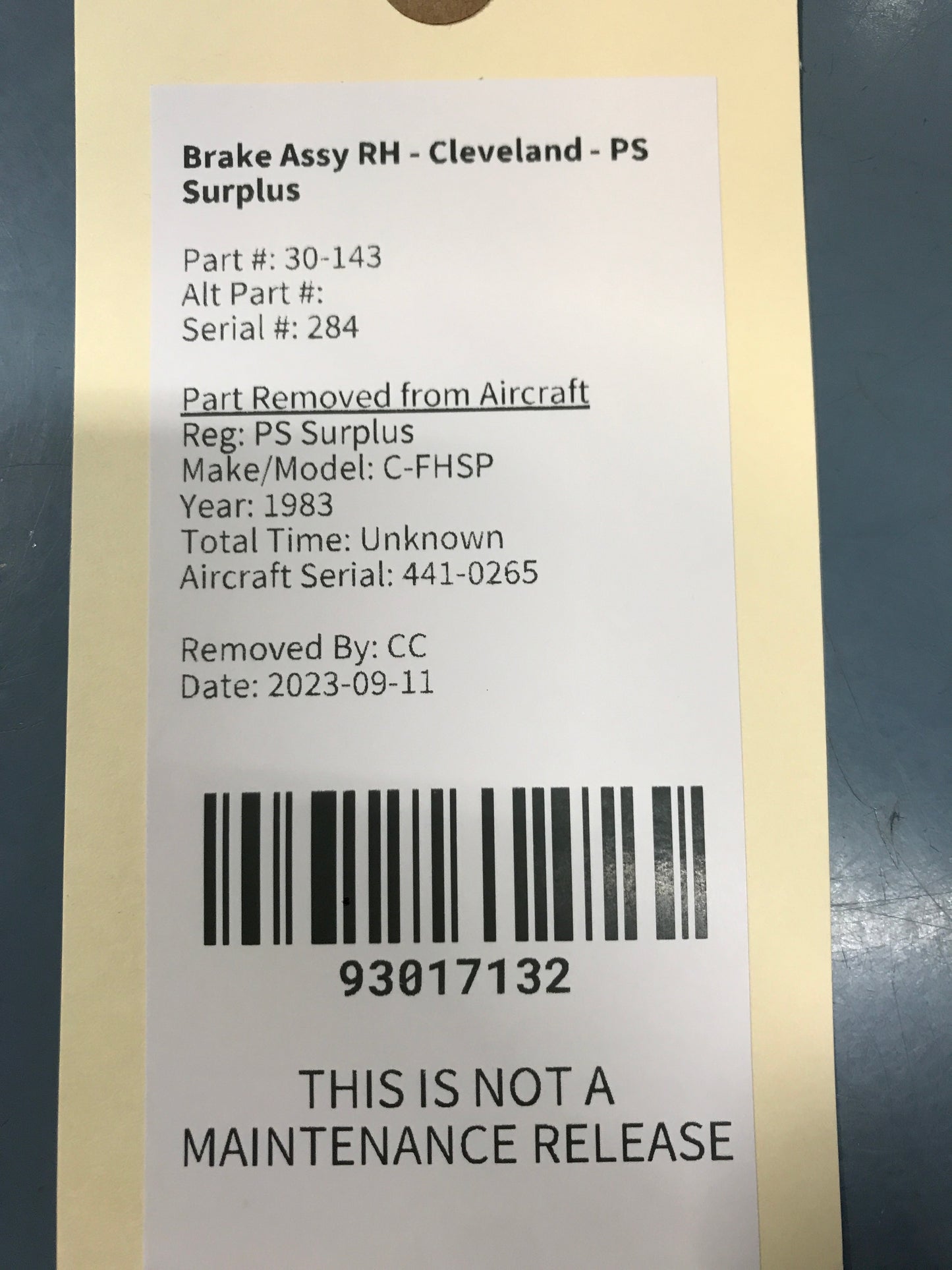 Brake Assy RH - Cleveland - PS Surplus