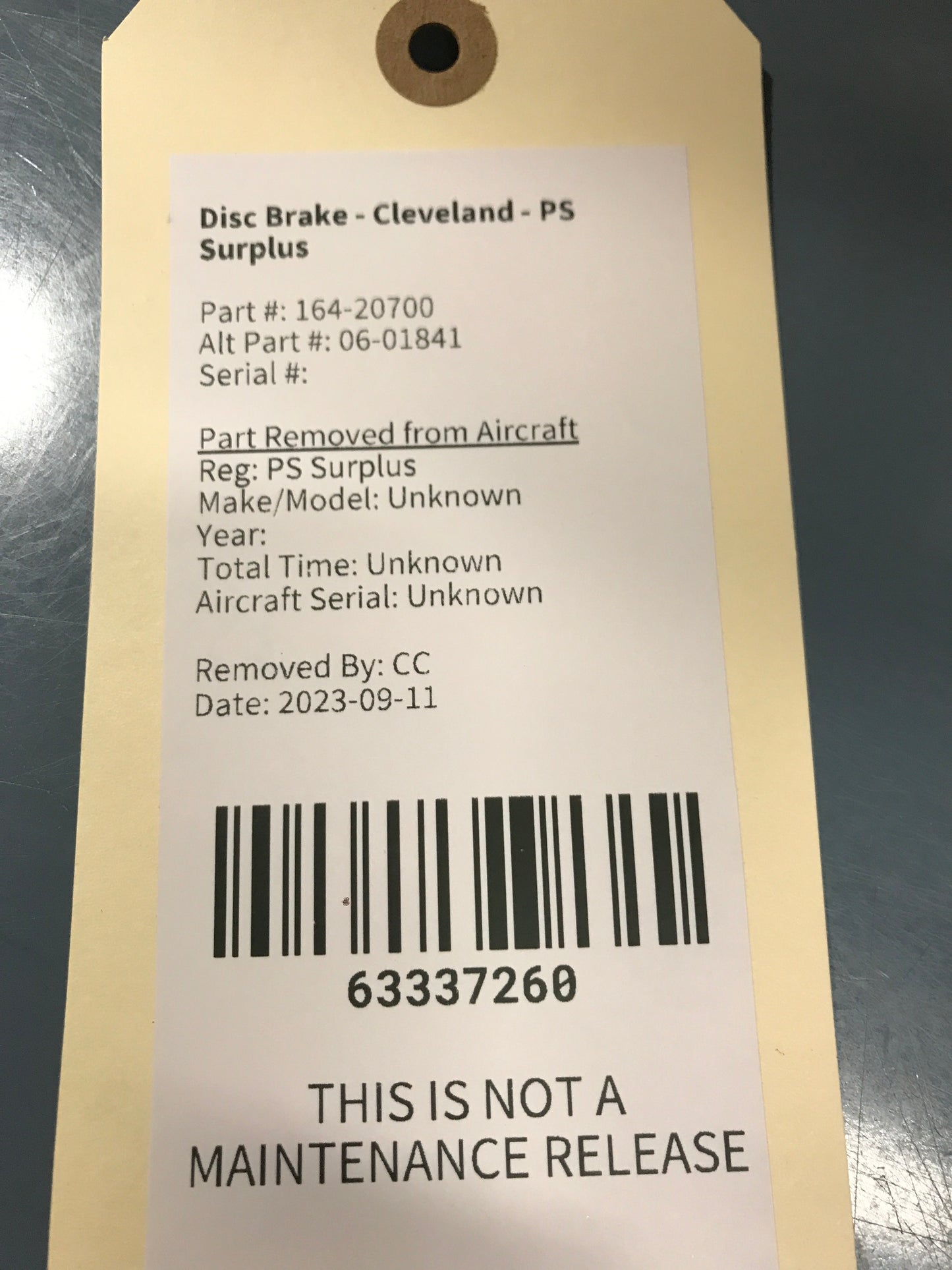 Disc Brake - Cleveland - PS Surplus