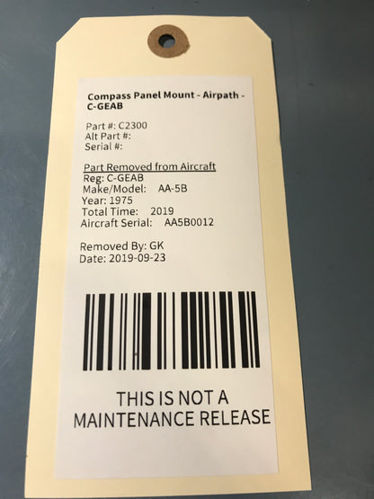 Compass Panel Mount - Airpath - C-GEAB