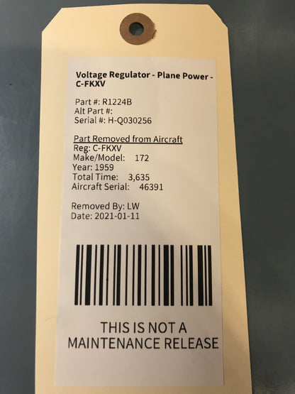 Voltage Regulator - Plane Power - C-FKXV