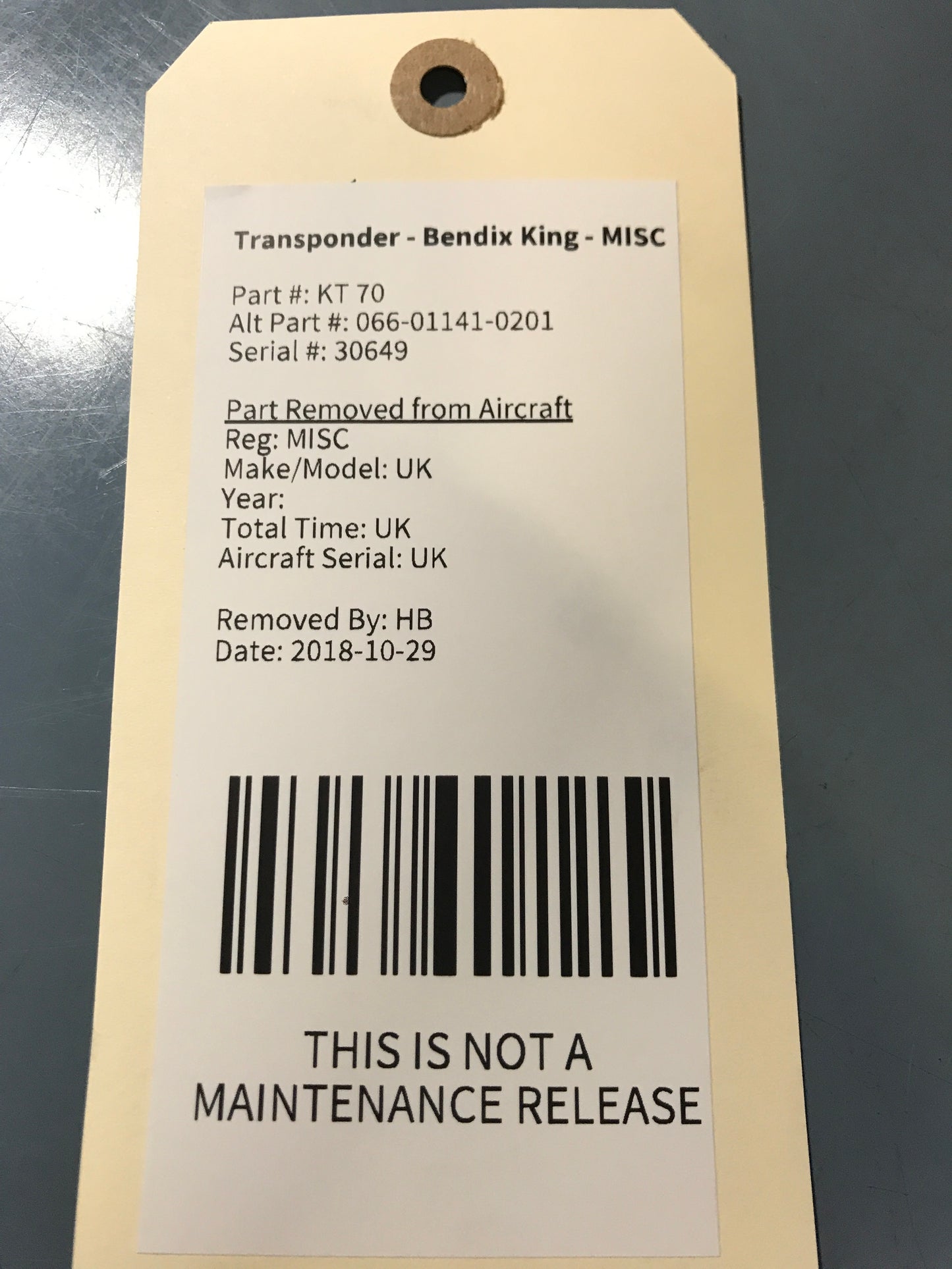 Transponder - Bendix King - MISC