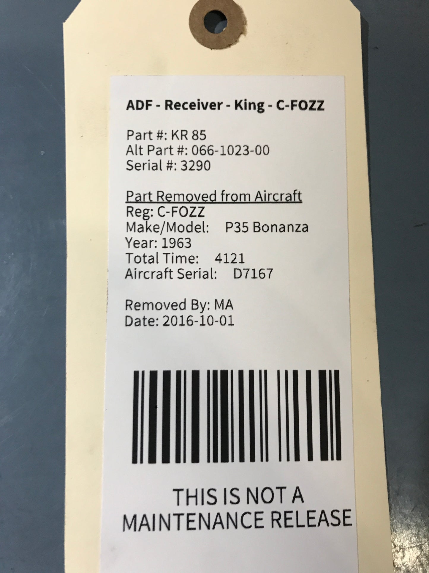 ADF - Receiver - King - C-FOZZ