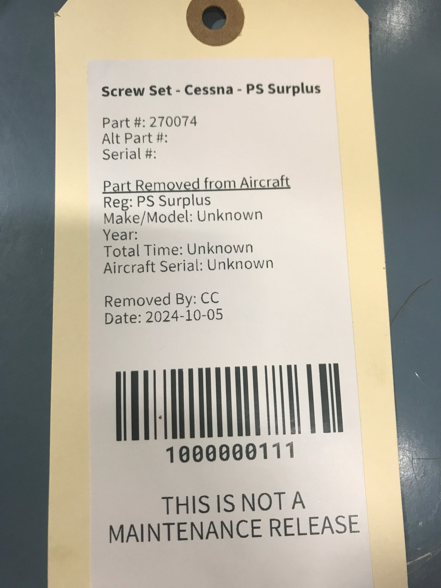 Screw Set - Cessna - PS Surplus