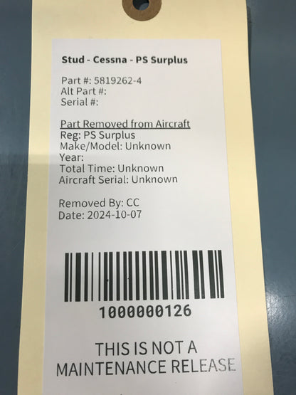 Stud - Cessna - PS Surplus