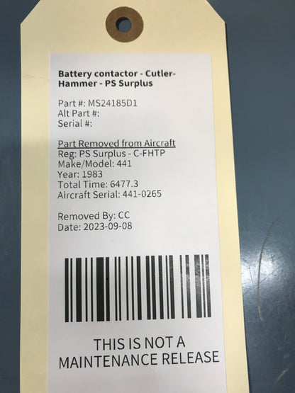 Battery contactor - Cutler-Hammer - PS Surplus