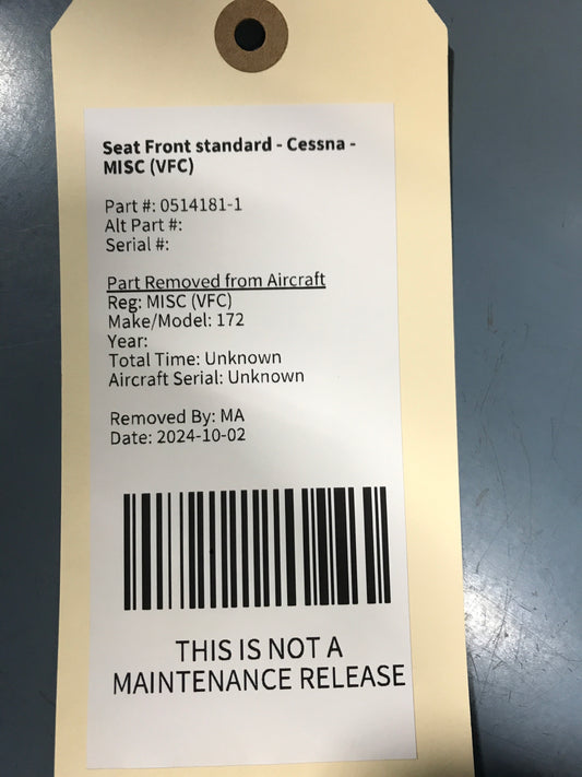 Seat Front standard - Cessna - MISC (VFC)