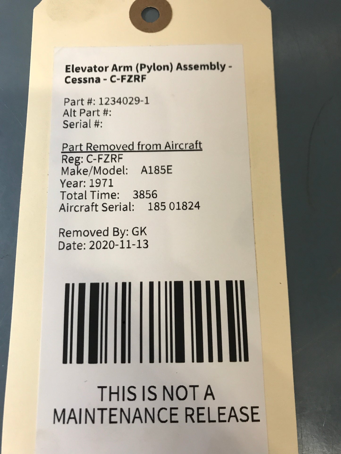 Elevator Arm (Pylon) Assembly - Cessna - C-FZRF