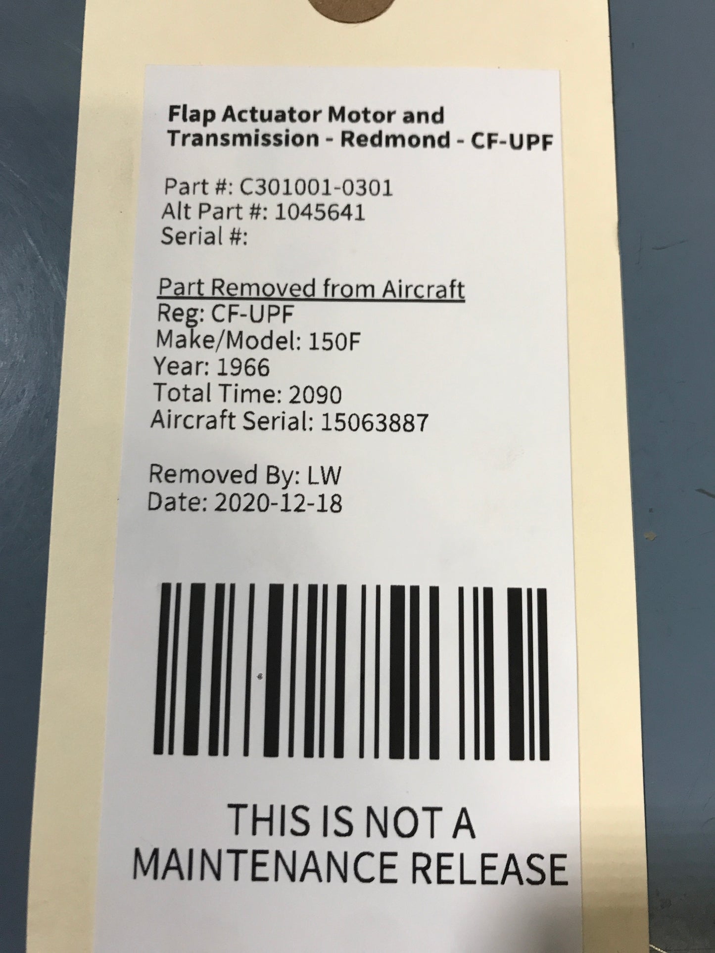 Flap Actuator Motor and Transmission - Redmond - CF-UPF