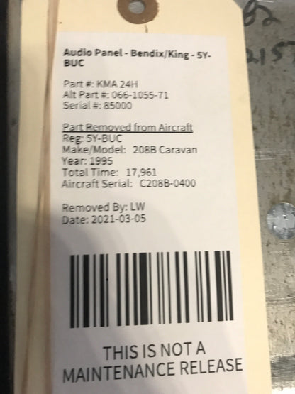 Audio Panel - Bendix/King - 5Y-BUC