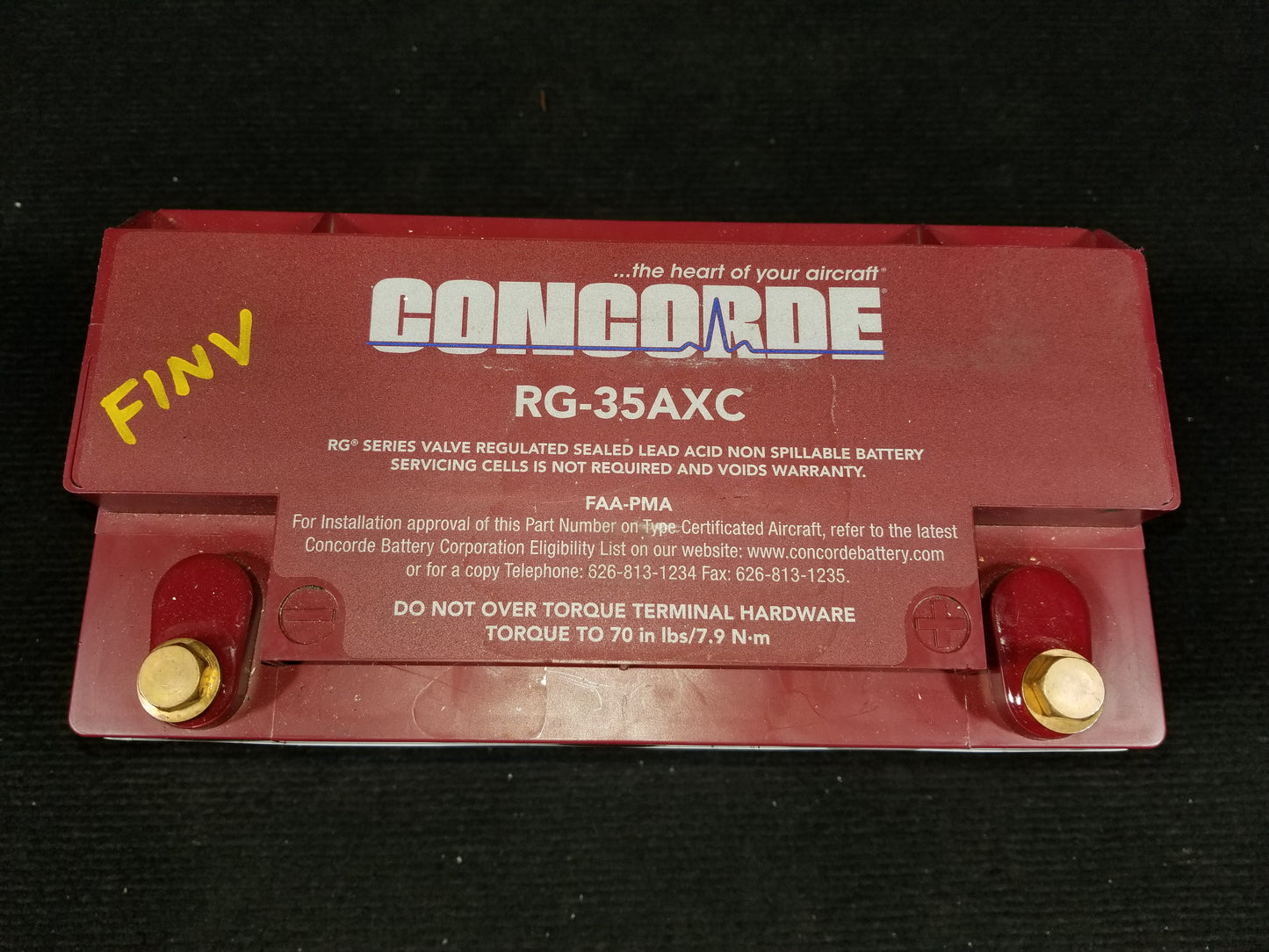 Battery - Concorde - C-FINV (#RG-35AXC)