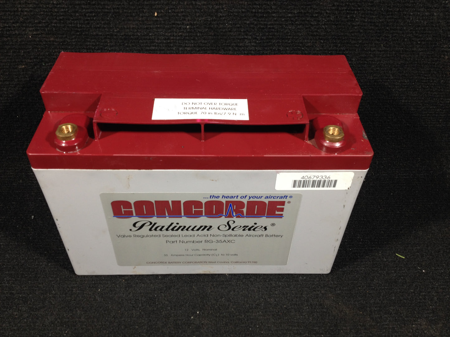 Battery - Concorde - C-GRMK (#RG-35AXC)