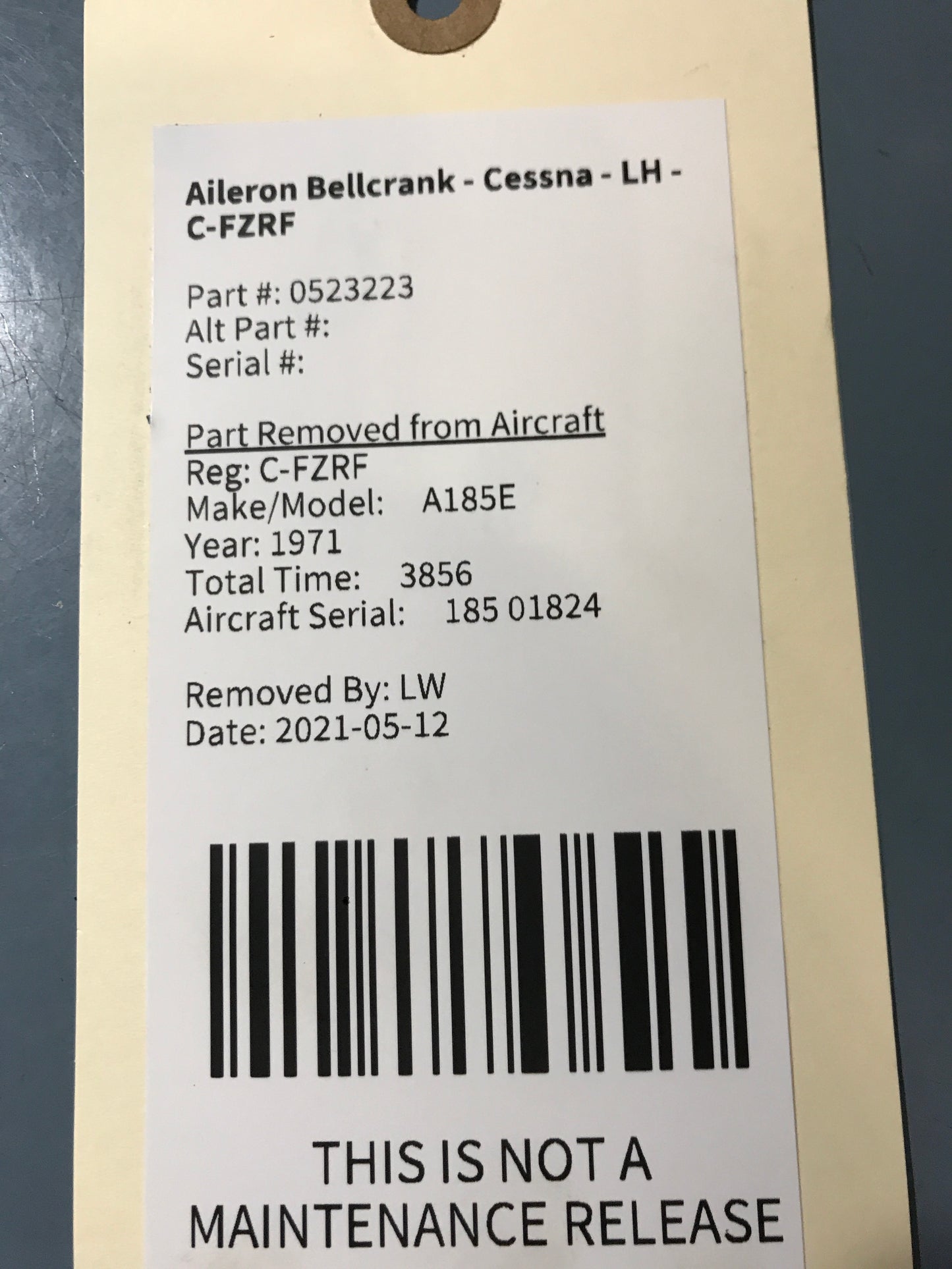 Aileron Bellcrank - Cessna - LH - C-FZRF