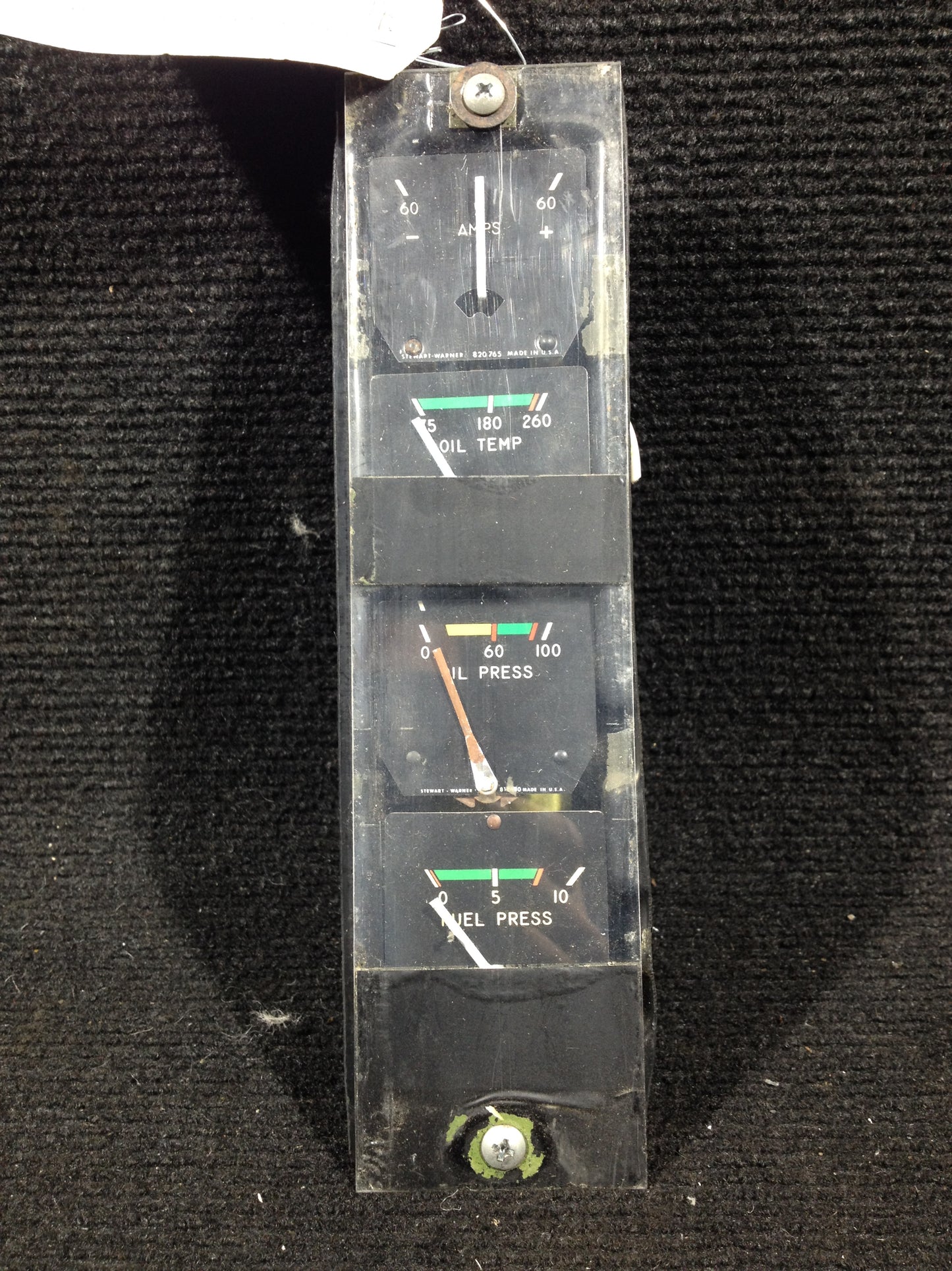 Engine Instrument Cluster - Stewart-Warner/Grumman - C-GEAB