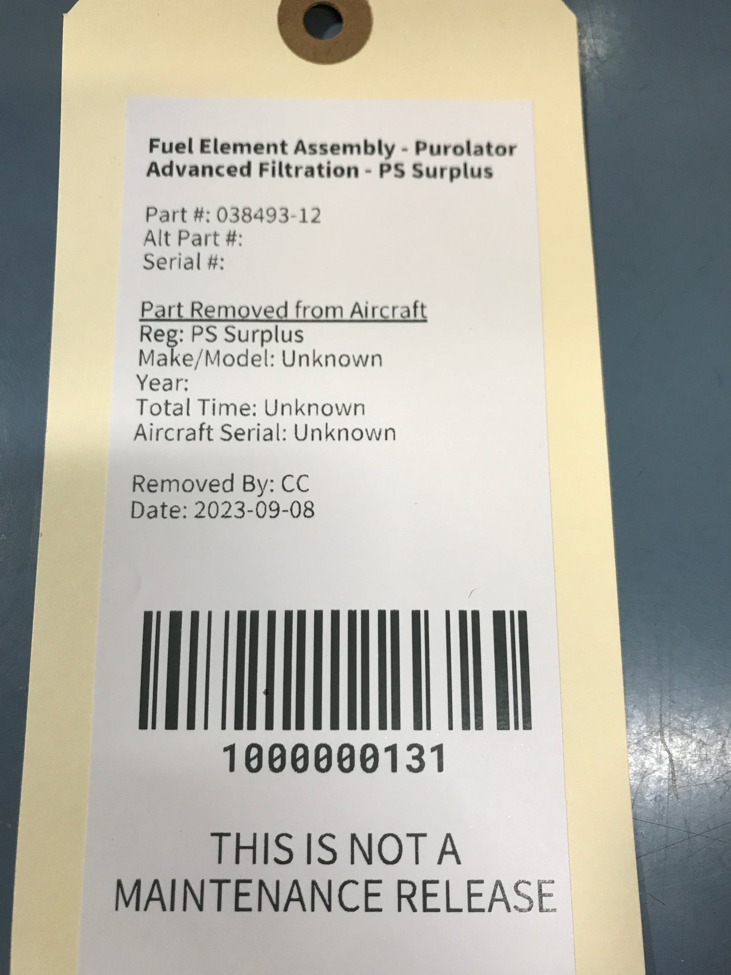 Fuel Element Assembly - Purolator Advanced Filtration - PS Surplus