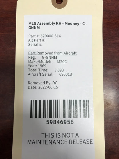 MLG Assembly RH - Mooney - C-GNNM