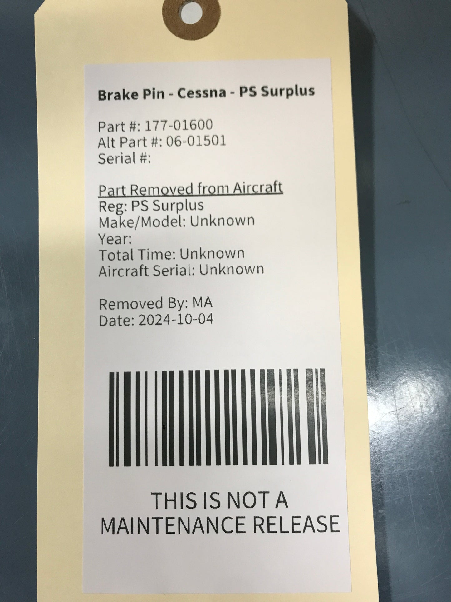 Brake Pin - Cessna - PS Surplus