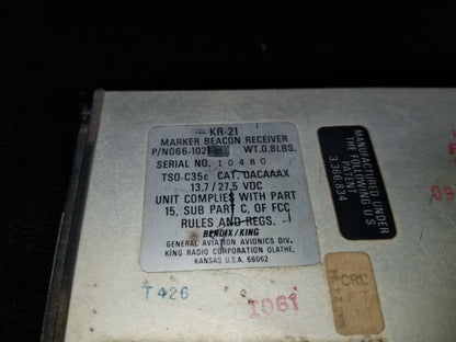 Marker Beacon Receiver - Bendix/King - 5Y-BUC