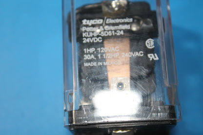 Relay - Tyco Electronics Potter and Brumfield 1HP, 120VAC 30A, a a/2 HP, 240VAC - C-GFYD (#KUHP-5D51-24)