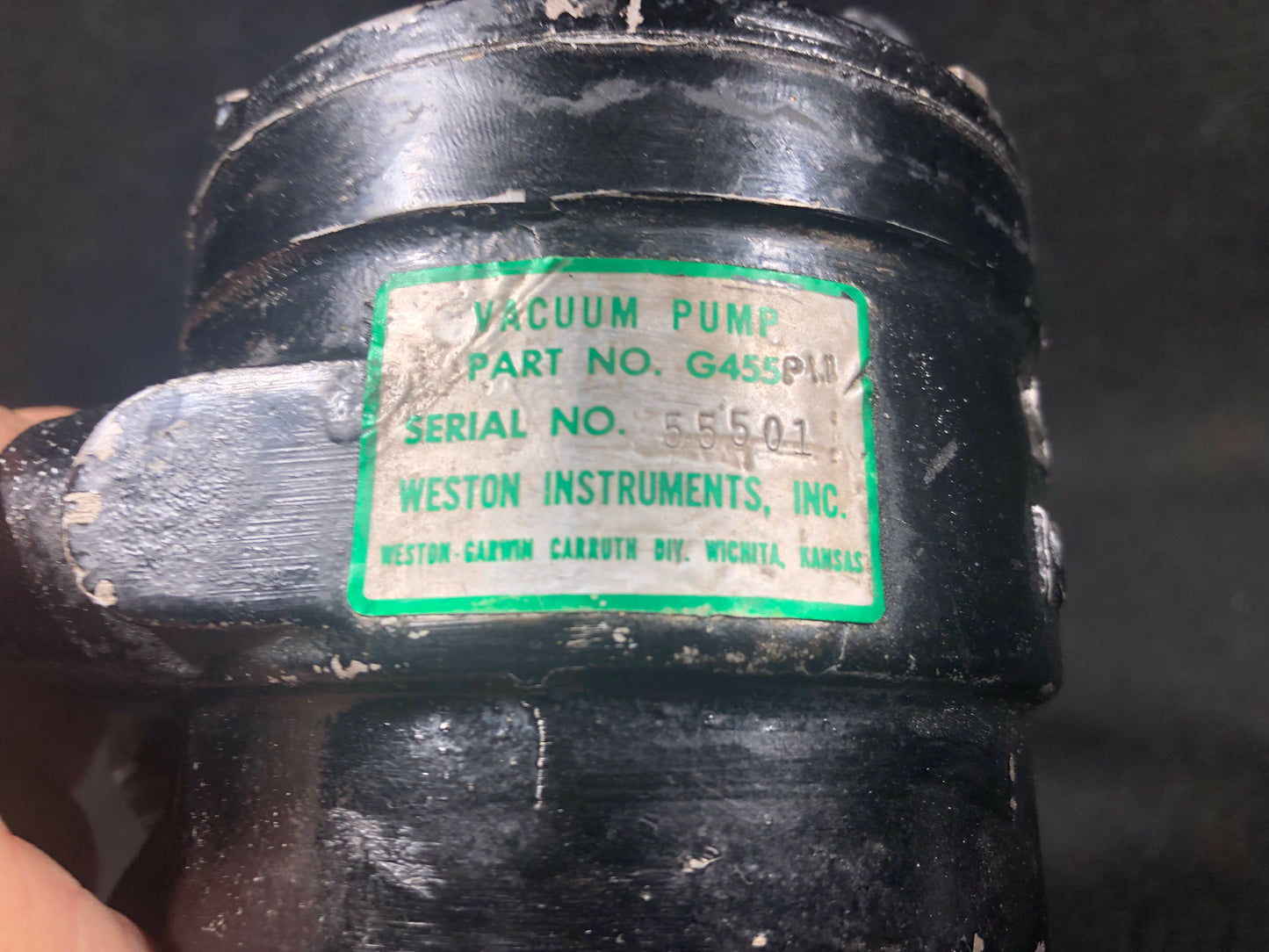 Vacuum Pump - Wet - Weston/Garwin - C-FWOK (#G455PM)