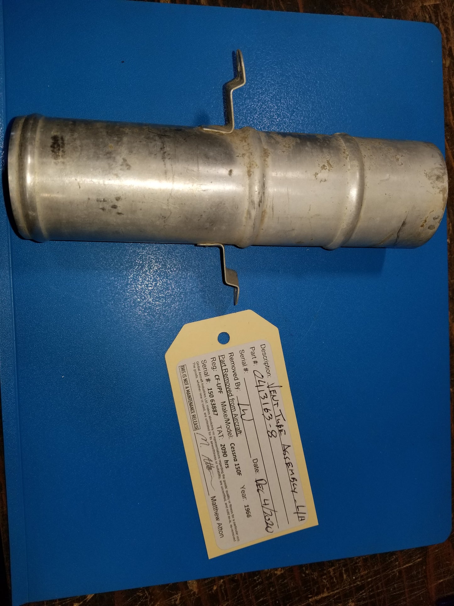 Vent Tube Assembly - LH - CF-UPF (#0413163-8)