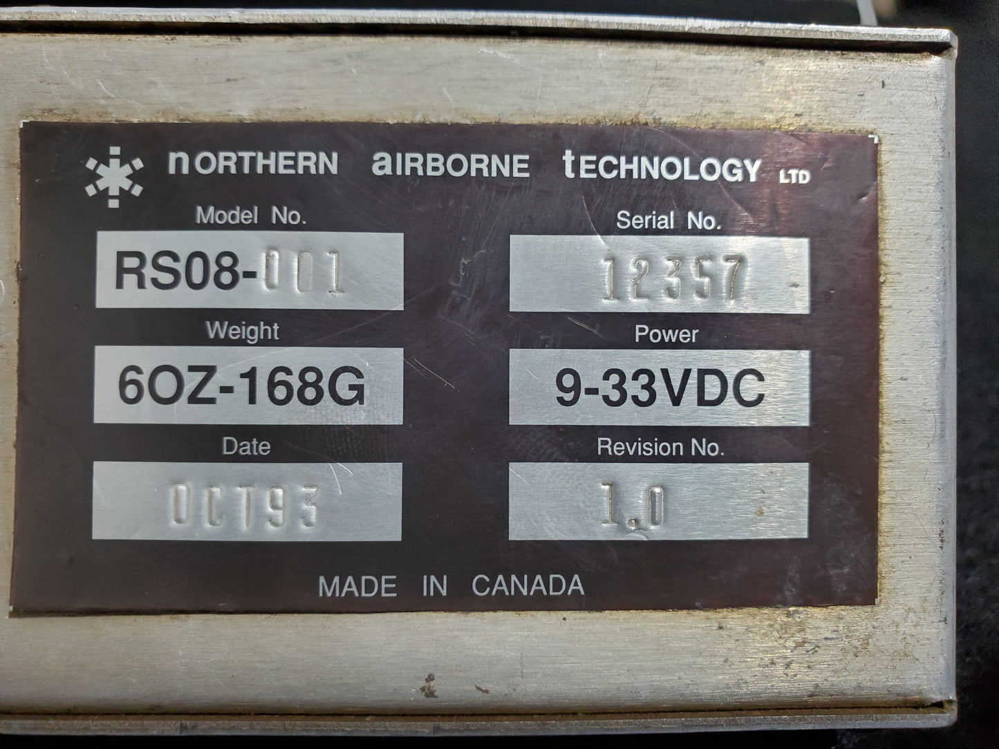 RS08-001 Remote Switch - Northern Airborne Tech. - 5Y-RNA