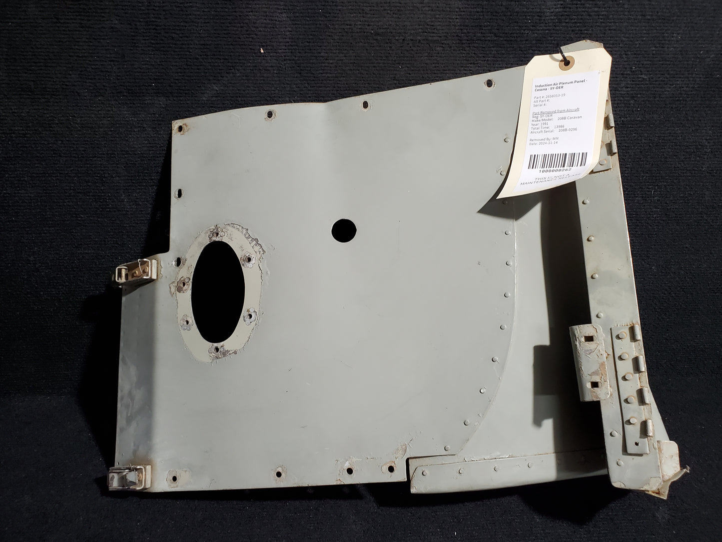 Induction Air Plenum Panel - Cessna - 5Y-OER