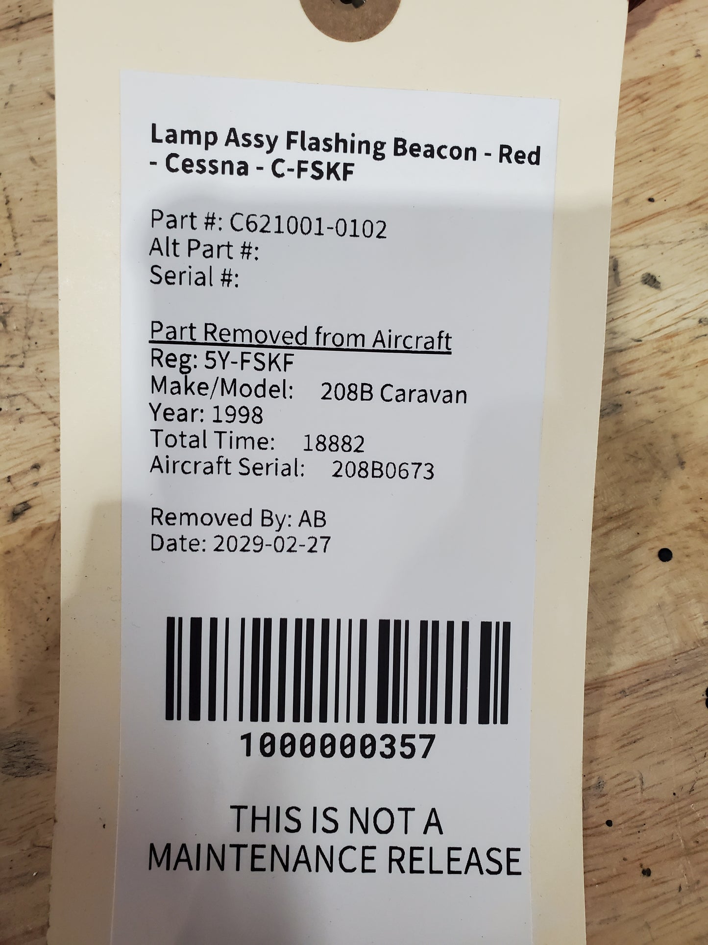 Lamp Assy Flashing Beacon - Red - Cessna - C-FSKF