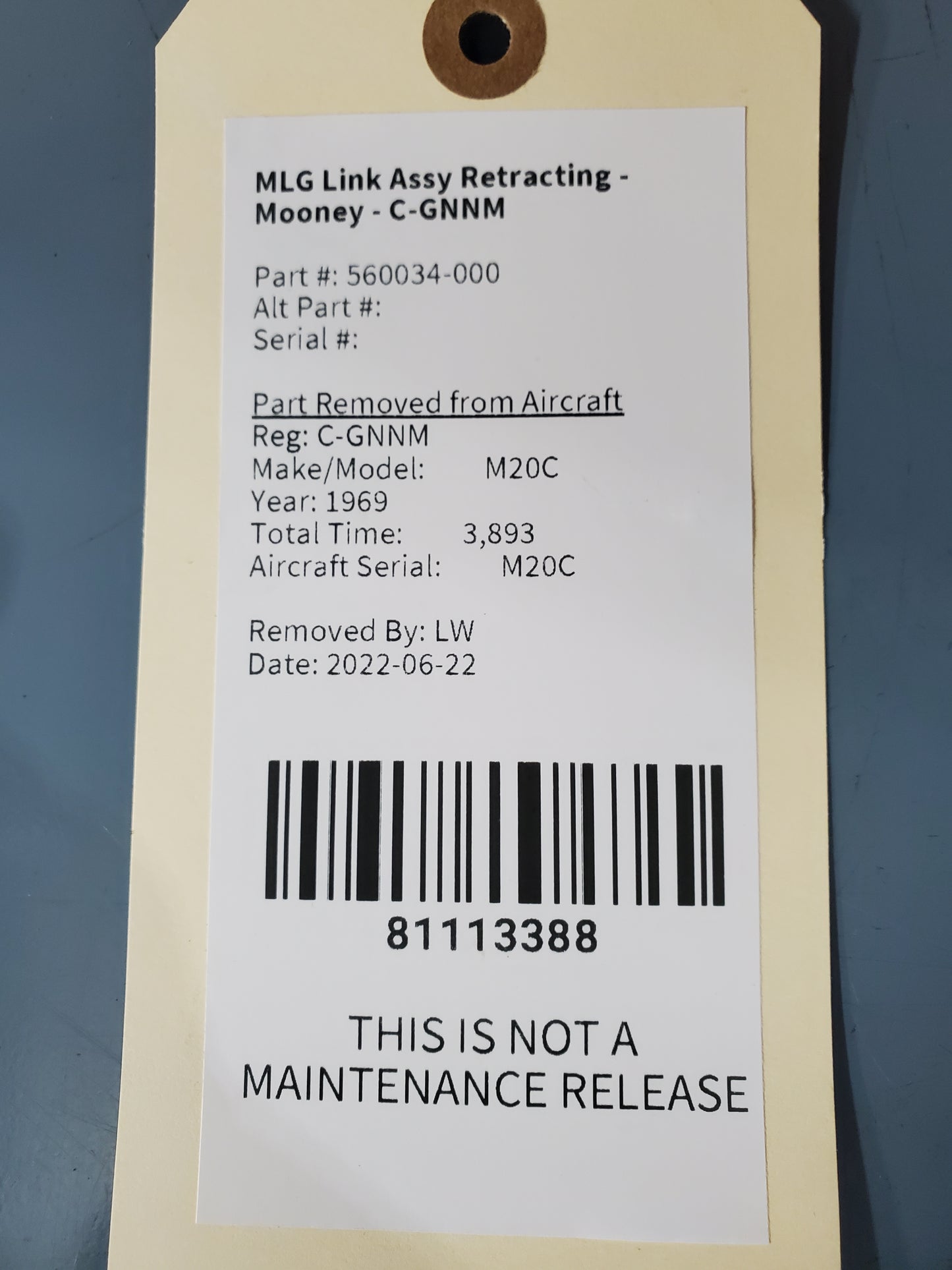 MLG Link Assy Retracting - Mooney - C-GNNM