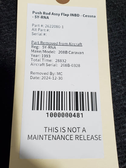 Push Rod Assy Flap INBD - Cessna - 5Y-RNA