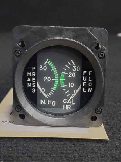 Manifold Pressure and Fuel Flow Indicator - Rochester Gauges - C-GDJL