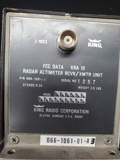 Radar Altimeter System - King - C-GJBN