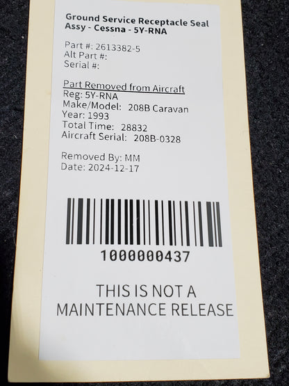Ground Service Receptacle Seal Assy - Cessna - 5Y-RNA
