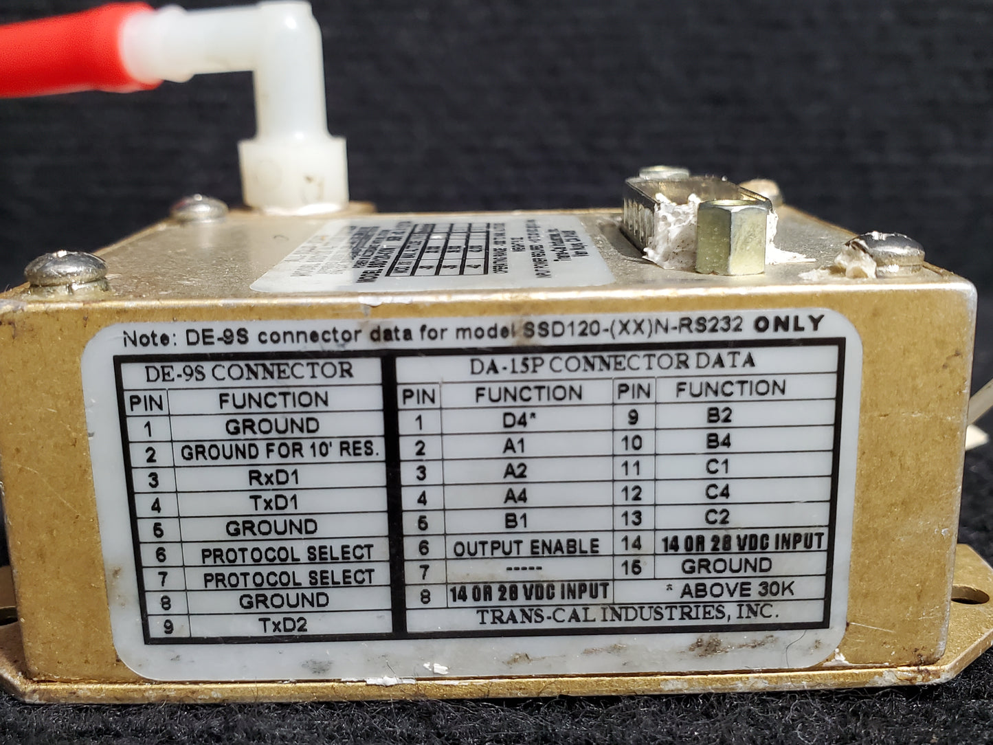 SSD120-XXN Altitude Digitizer - Trans-Cal - 5Y-RNA