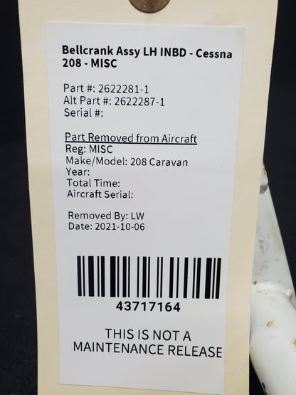 Bellcrank Assy LH INBD - Cessna 208 - MISC